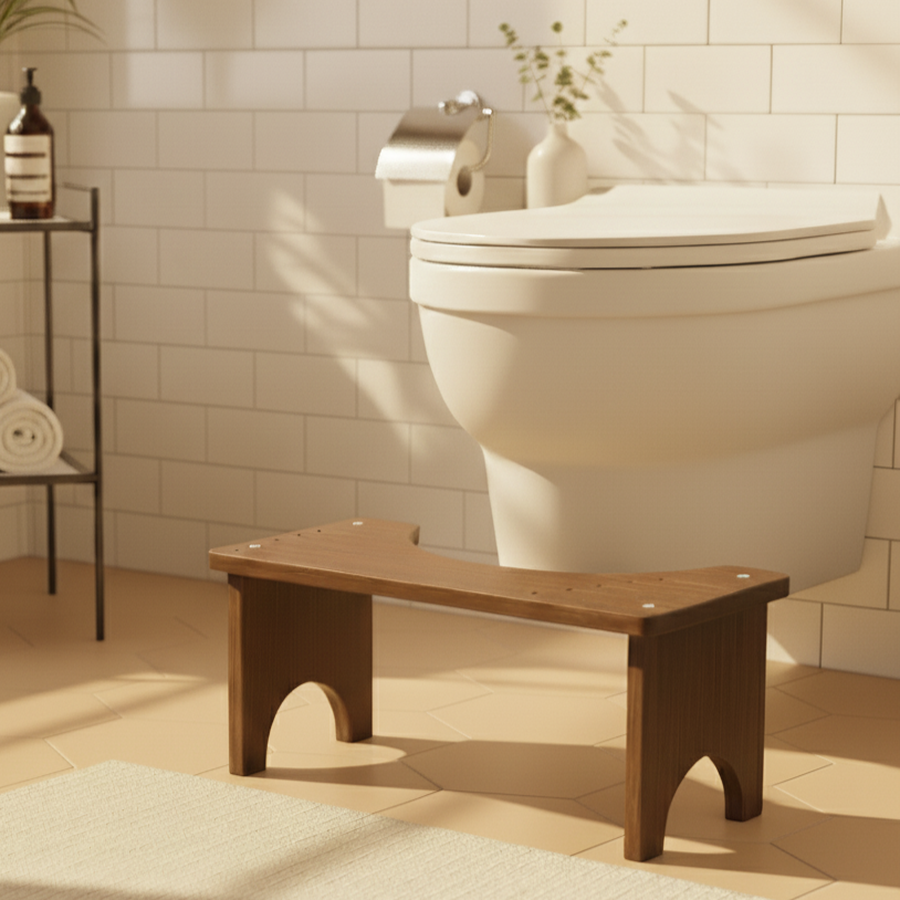 EeazySqueezy™ Luxury – Dark Bamboo Comfort Stool