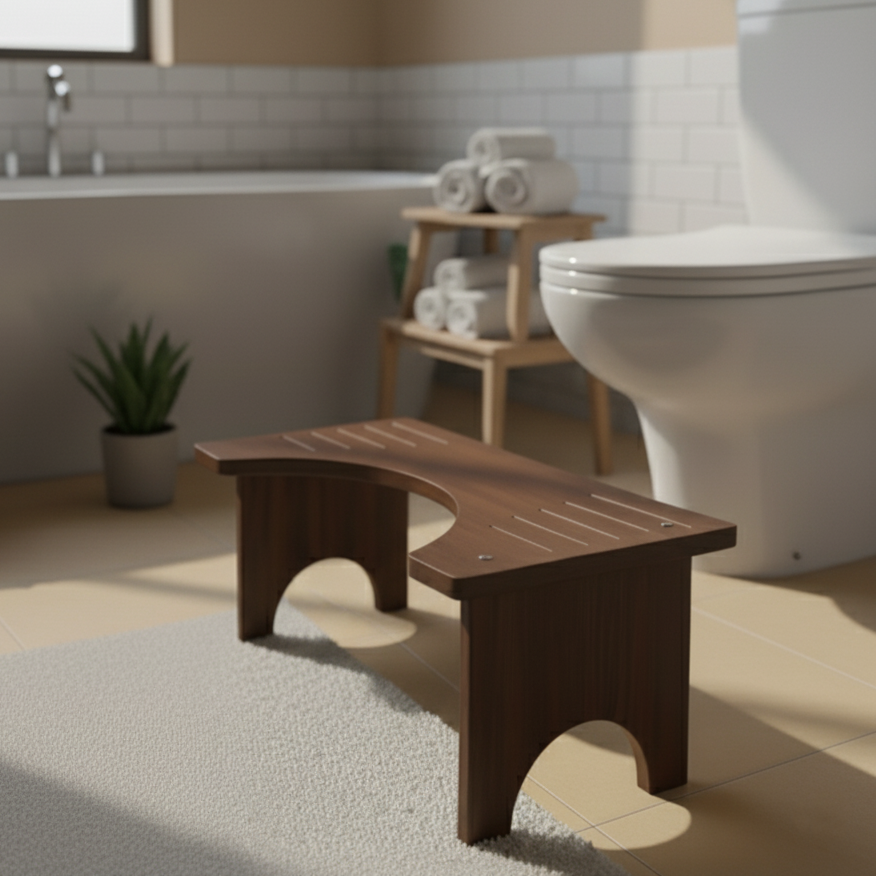 EeazySqueezy™ Luxury – Dark Bamboo Comfort Stool